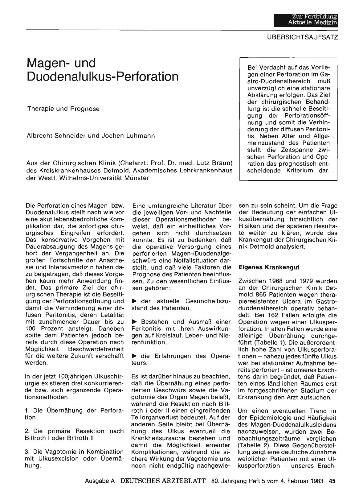 Vorschauseite 1: Magenund Duodenalulkus-Perforation