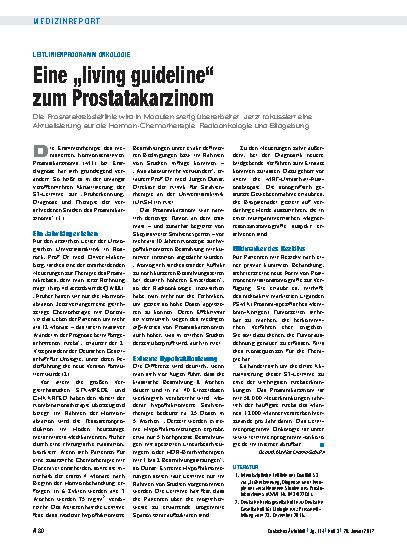Vorschauseite 1: Leitlinienprogramm Onkologie: Eine „living guideline“ zum Prostatakarzinom