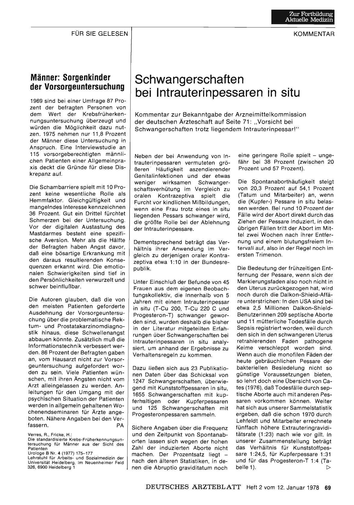 Vorschauseite 1: Männer: Sorgenkinder der Vorsorgeuntersuchung
