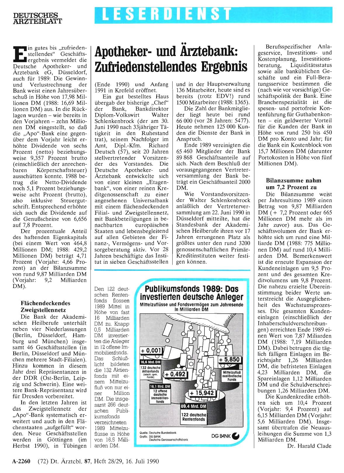 Vorschauseite 1: Apothekerund Ärztebank: Zufriedenstellendes Ergebnis