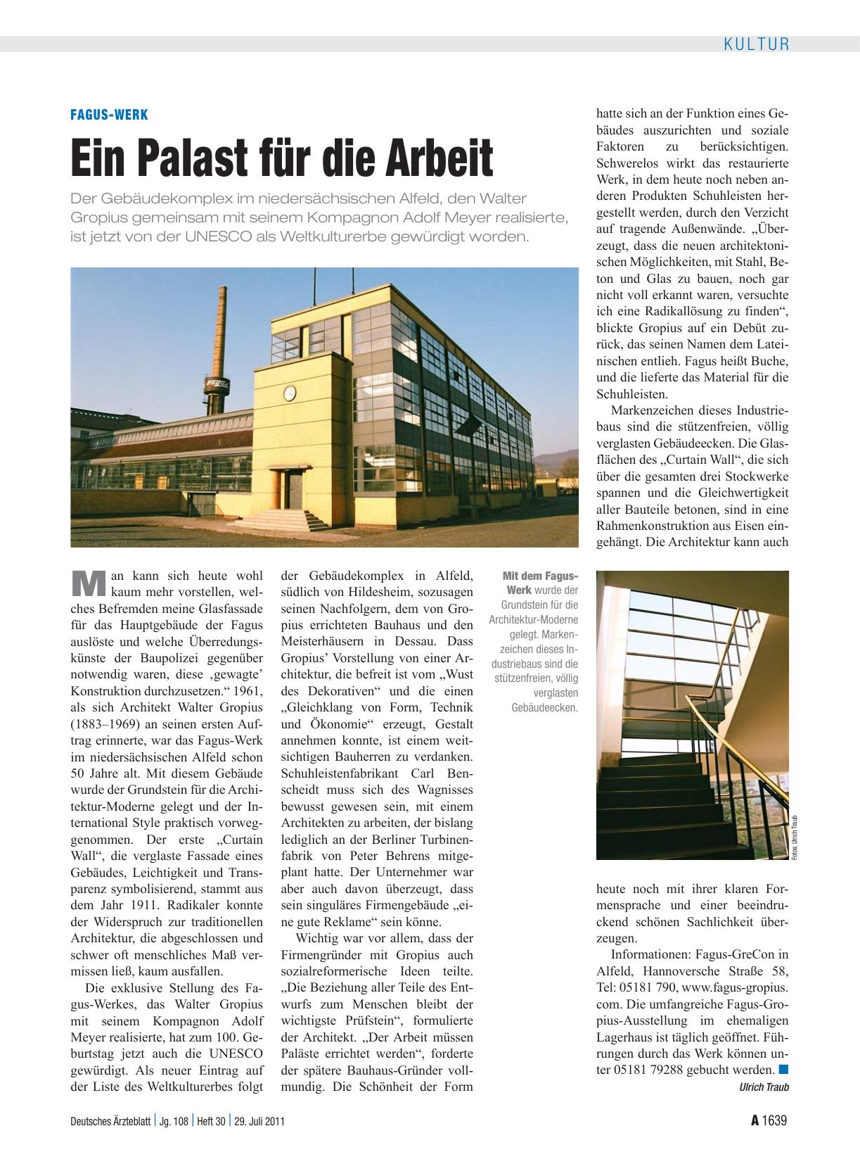 Vorschauseite 1: Fagus-Werk: Ein Palast für die Arbeit