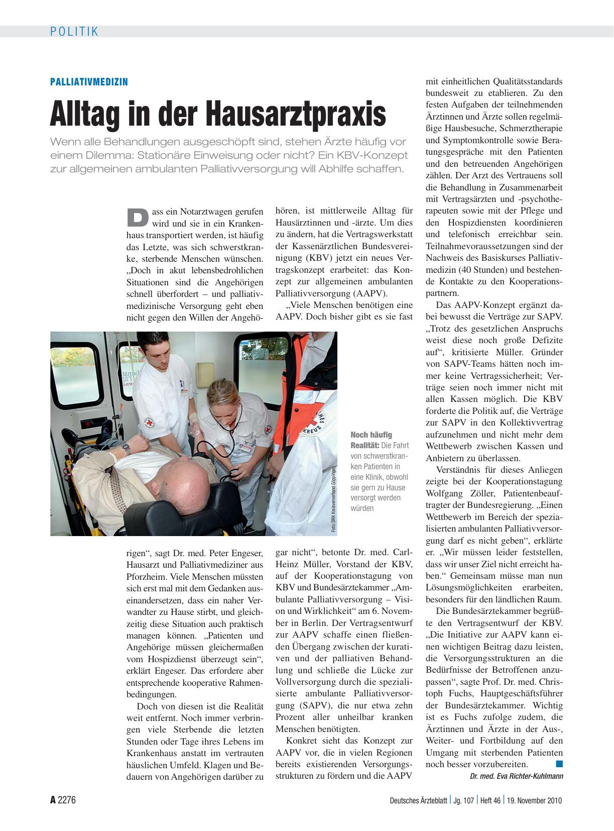 Vorschauseite 1: Palliativmedizin: Alltag in der Hausarztpraxis