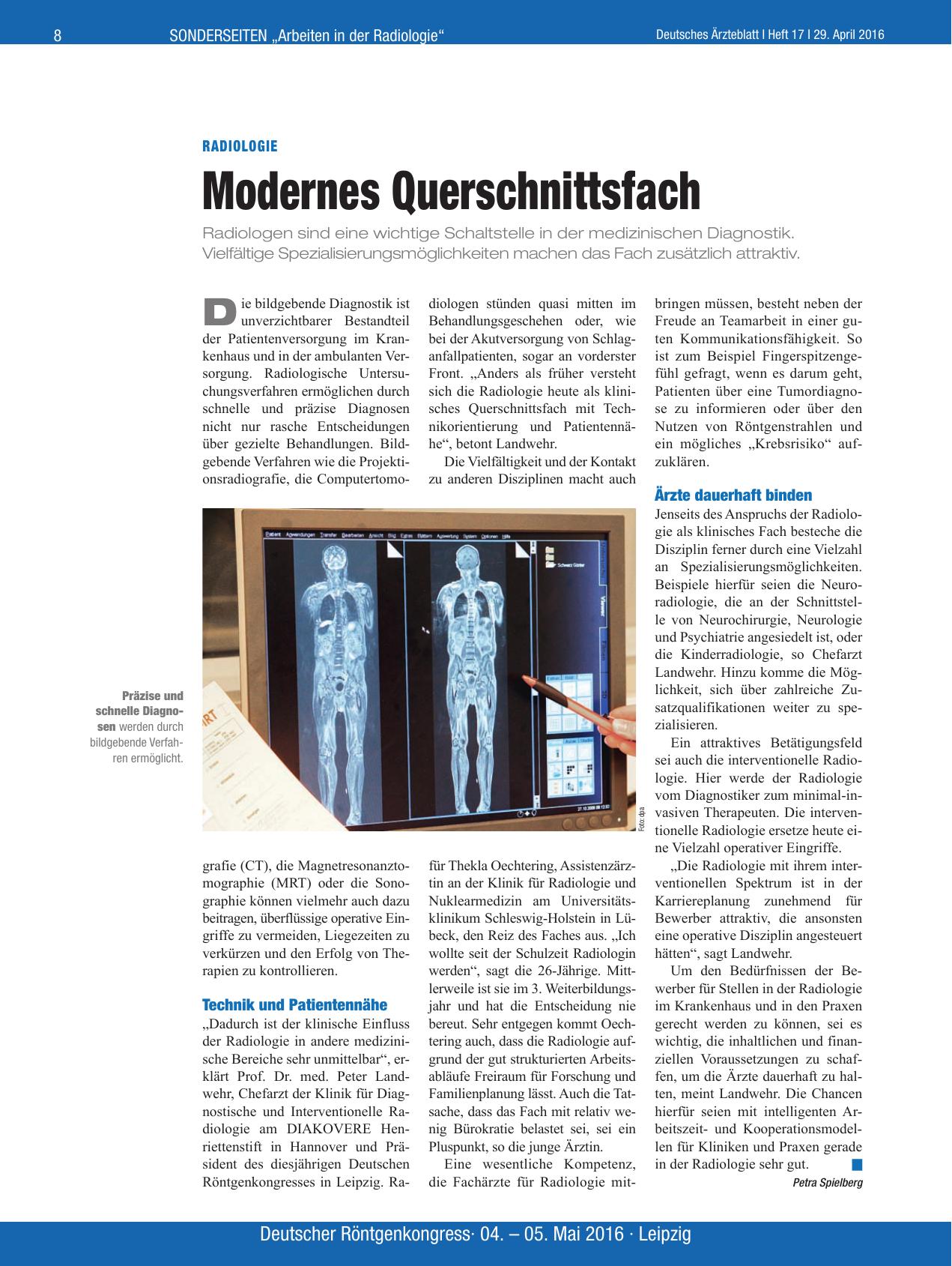 Vorschauseite 1: Radiologie: Modernes Querschnittsfach