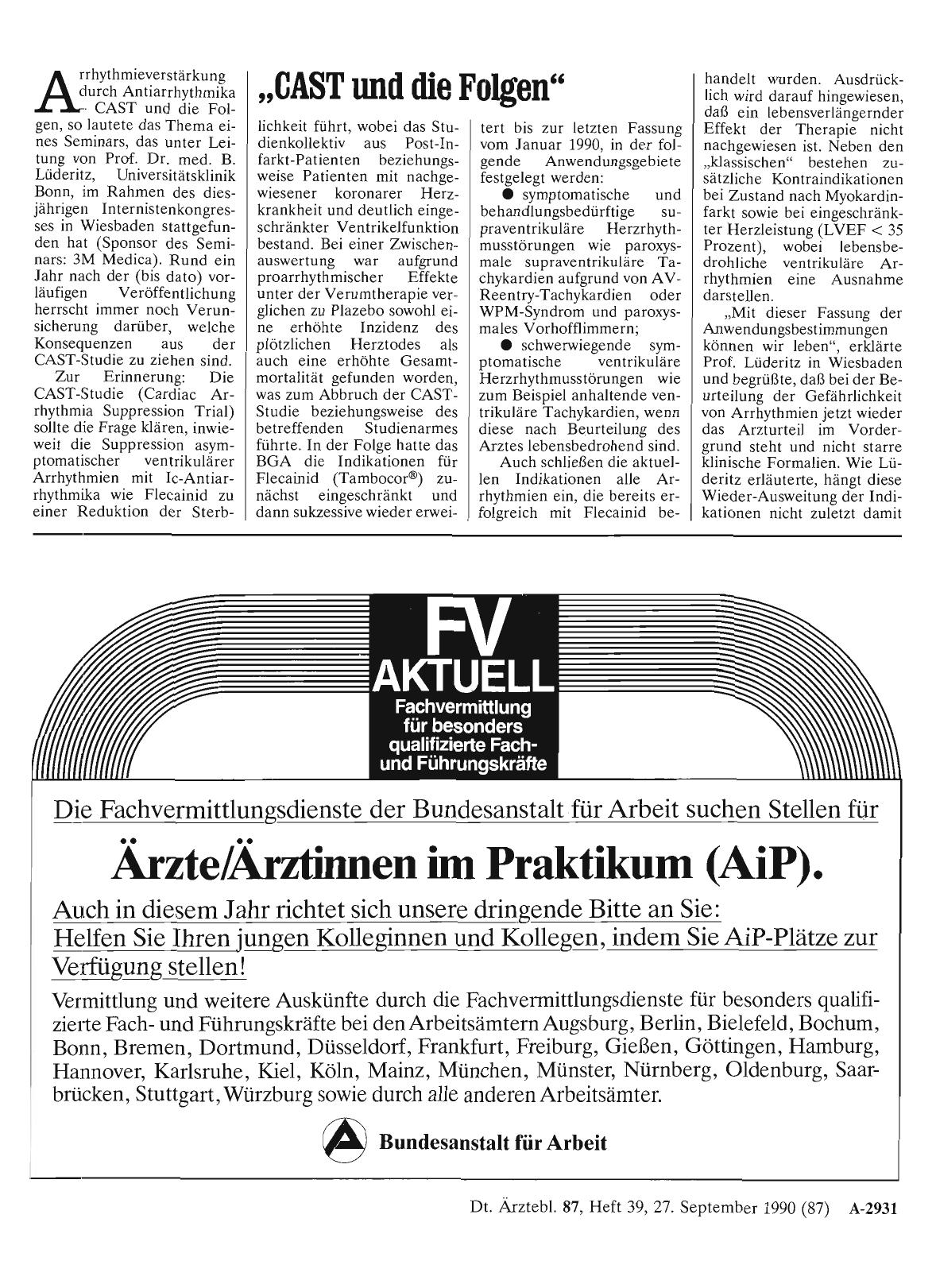Vorschauseite 1: „CAST und die Folgen“