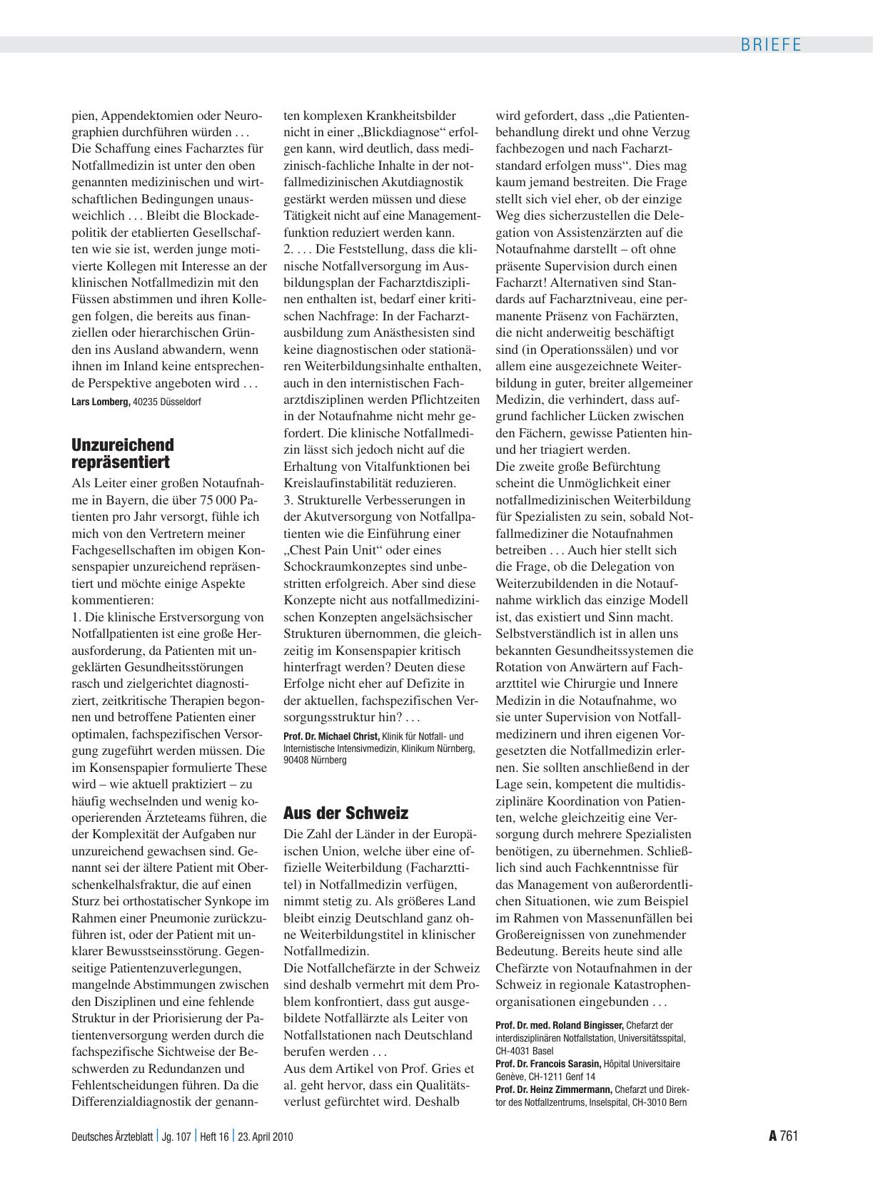 Vorschauseite 1: Notfallbehandlung: Unzureichend repräsentiert