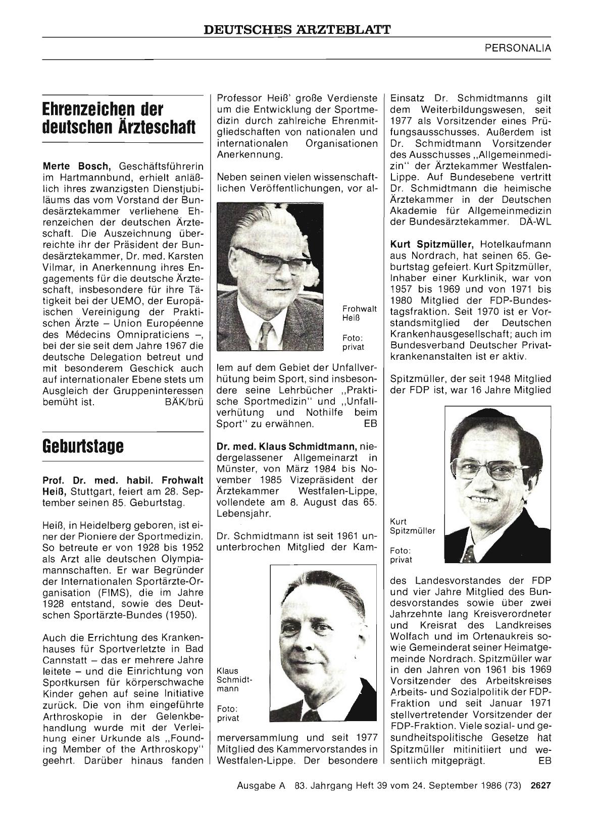 Vorschauseite 1: Ehrenzeichen der deutschen Ärzteschaft