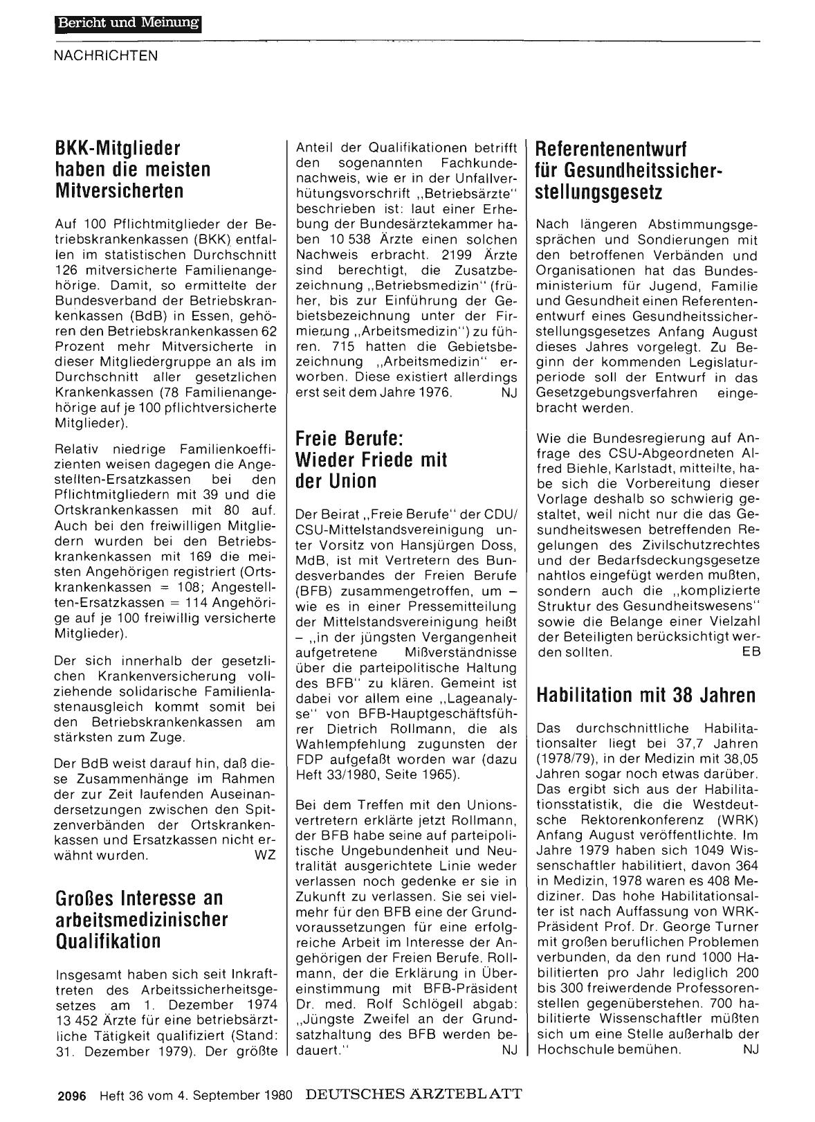 Vorschauseite 1: Freie Berufe: Wieder Friede mit der Union