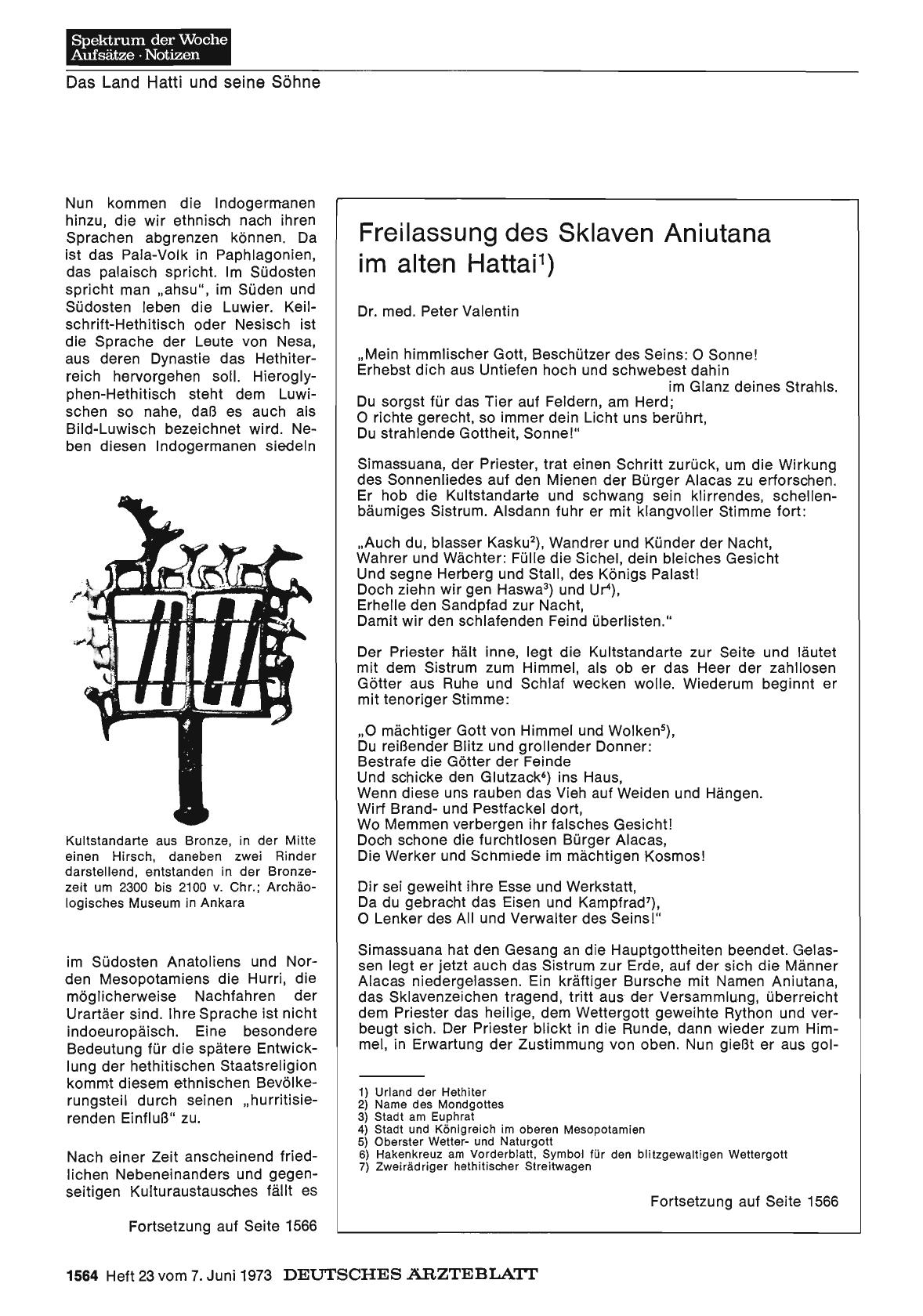 Vorschauseite 1: Freilassung des Sklaven Aniutana im alten Hattai