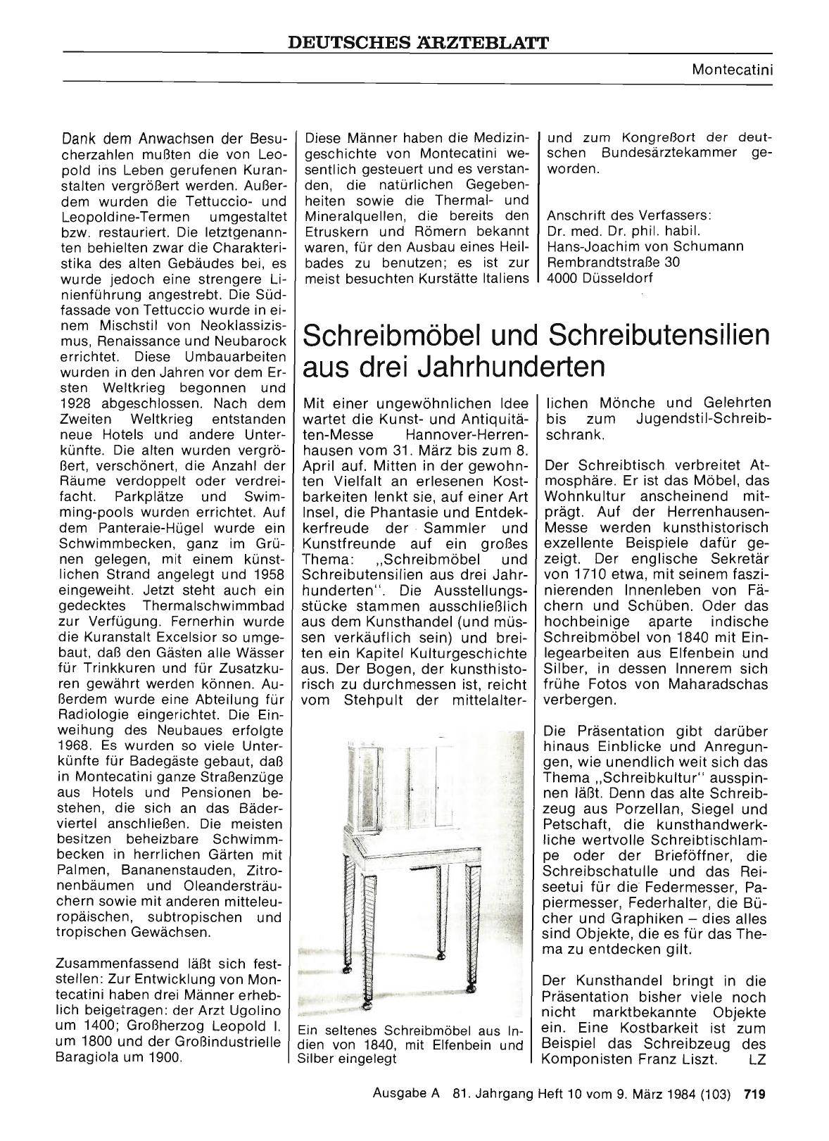 Vorschauseite 1: Schreibmöbel und Schreibutensilien aus drei Jahrhunderten