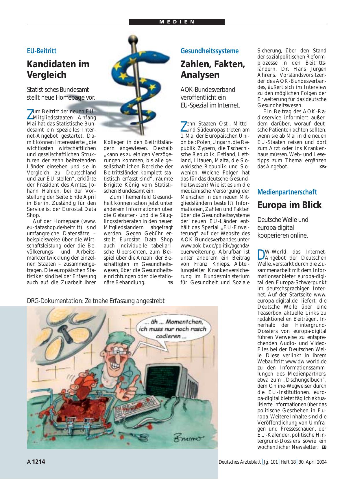 Vorschauseite 1: Gesundheitssysteme: Zahlen, Fakten, Analysen