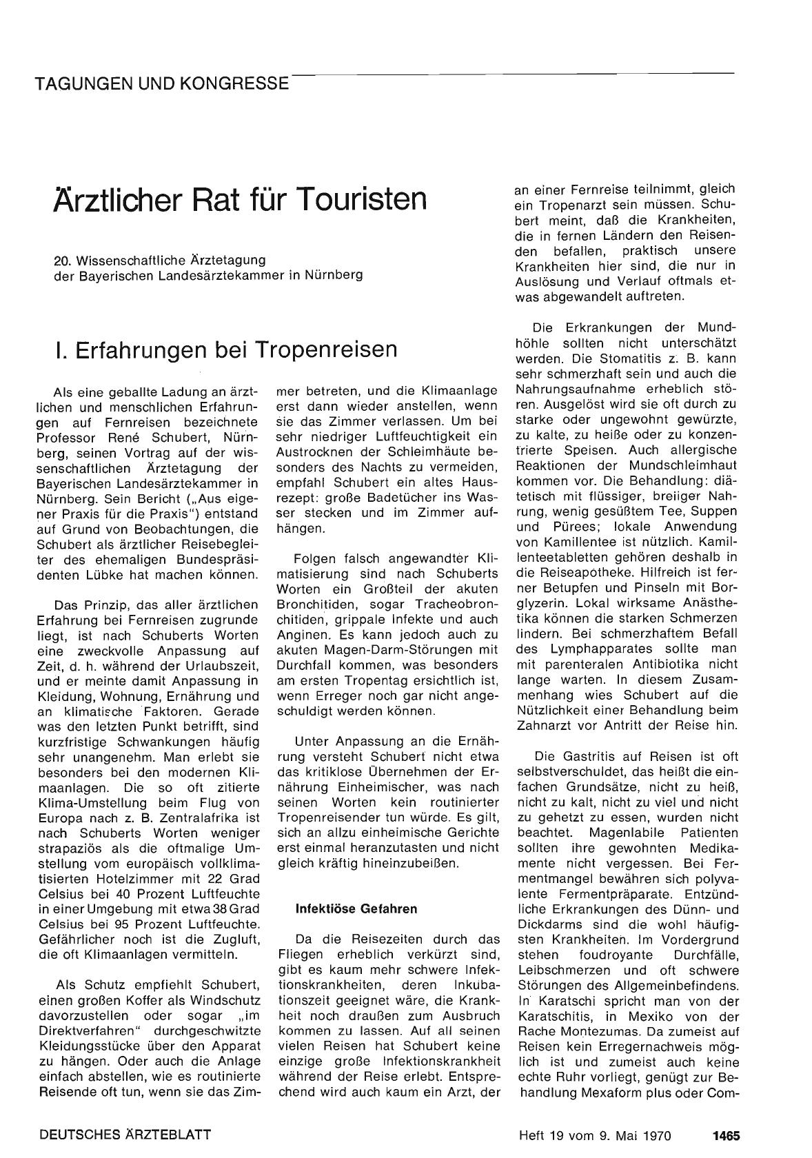 Vorschauseite 1: Ärztlicher Rat für Touristen