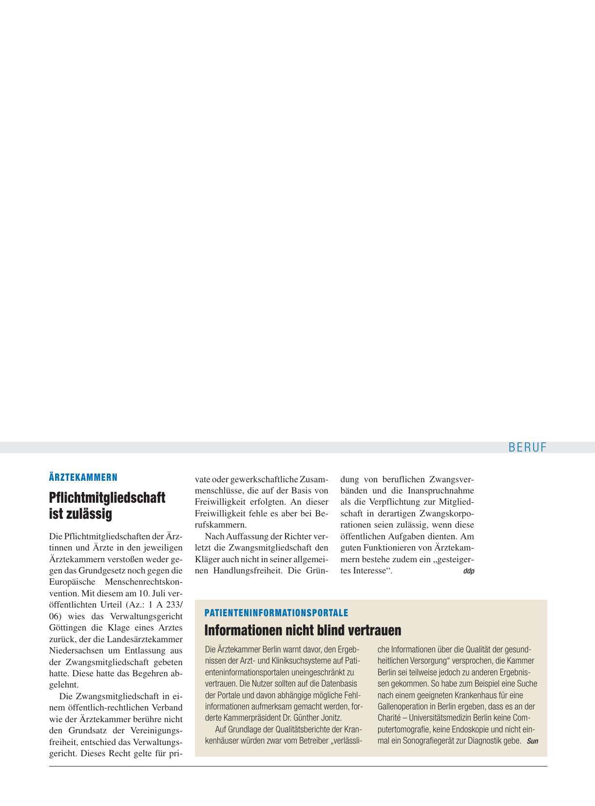 Vorschauseite 1: Patienteninformationsportale: Informationen nicht blind vertrauen