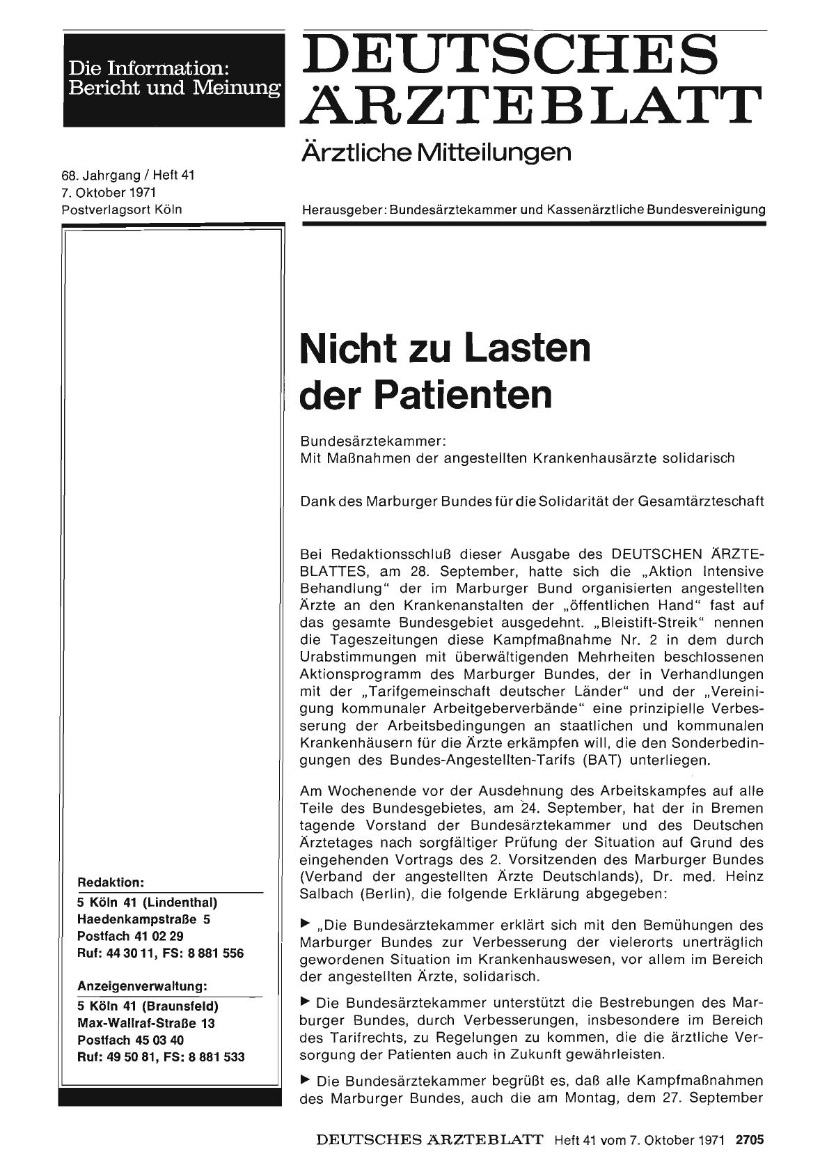 Vorschauseite 1: Nicht zu Lasten der Patienten
