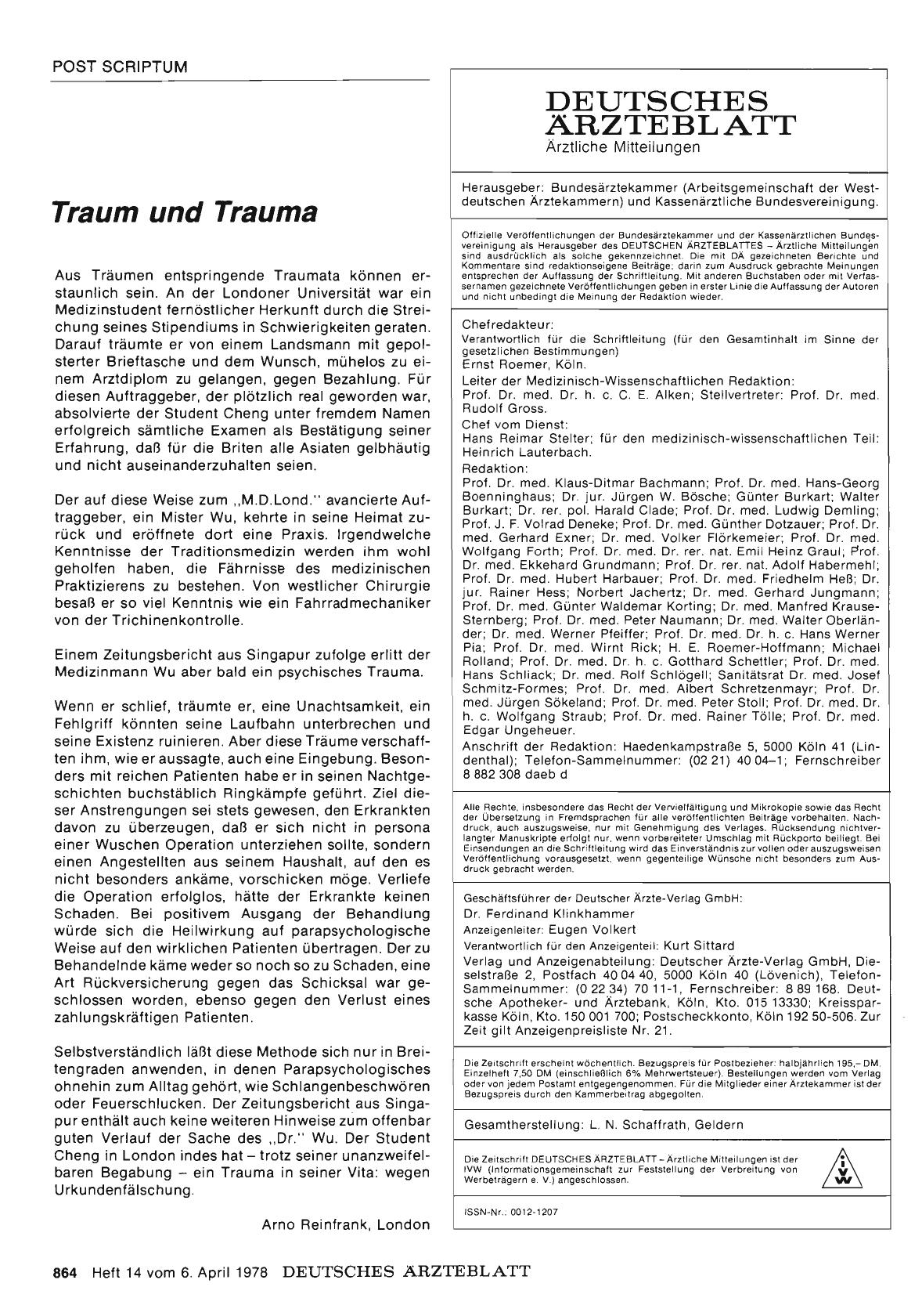 Vorschauseite 1: Traum und Trauma