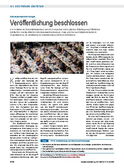 Vorschauseite 1: Interessenwahrnehmungen: Veröffentlichung beschlossen