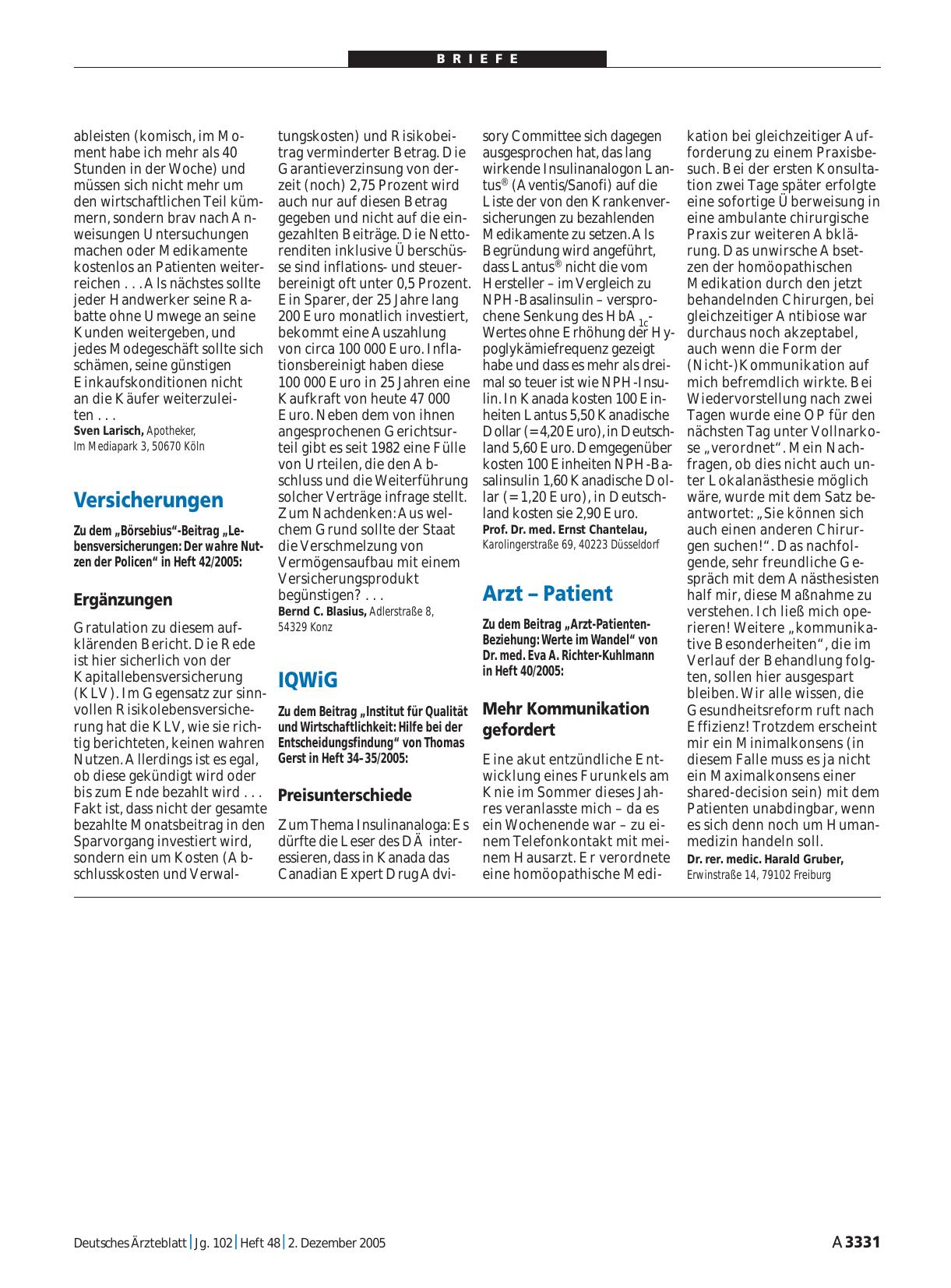 Vorschauseite 1: Versicherungen: Ergänzungen