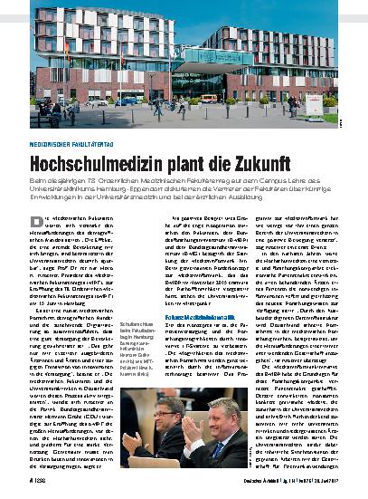 Vorschauseite 1: Medizinischer Fakultätentag: Hochschulmedizin plant die Zukunft