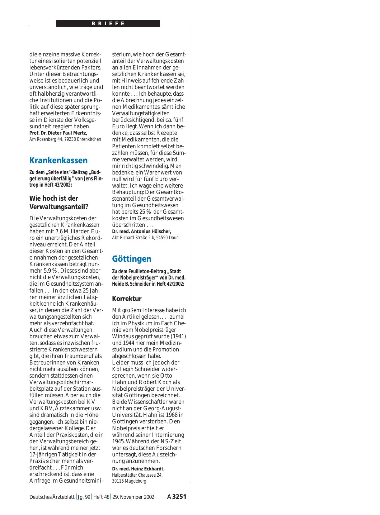 Vorschauseite 1: Göttingen: Korrektur