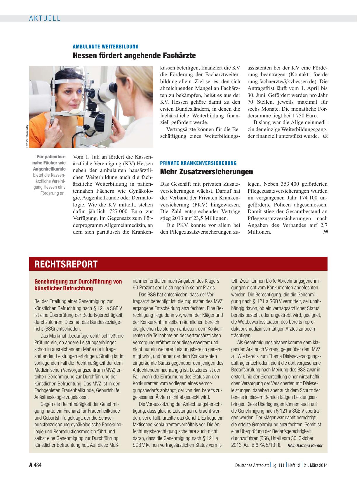 Vorschauseite 1: Ambulante Weiterbildung: Hessen fördert angehende Fachärzte