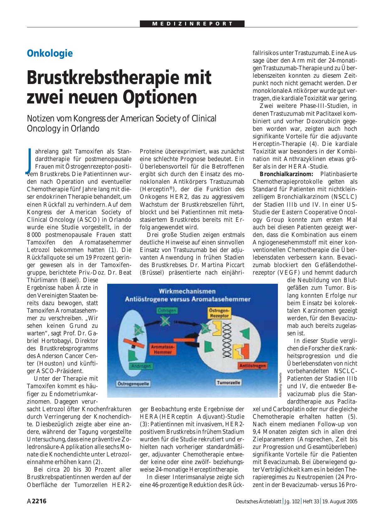 Vorschauseite 1: Onkologie: Brustkrebstherapie mit zwei neuen Optionen