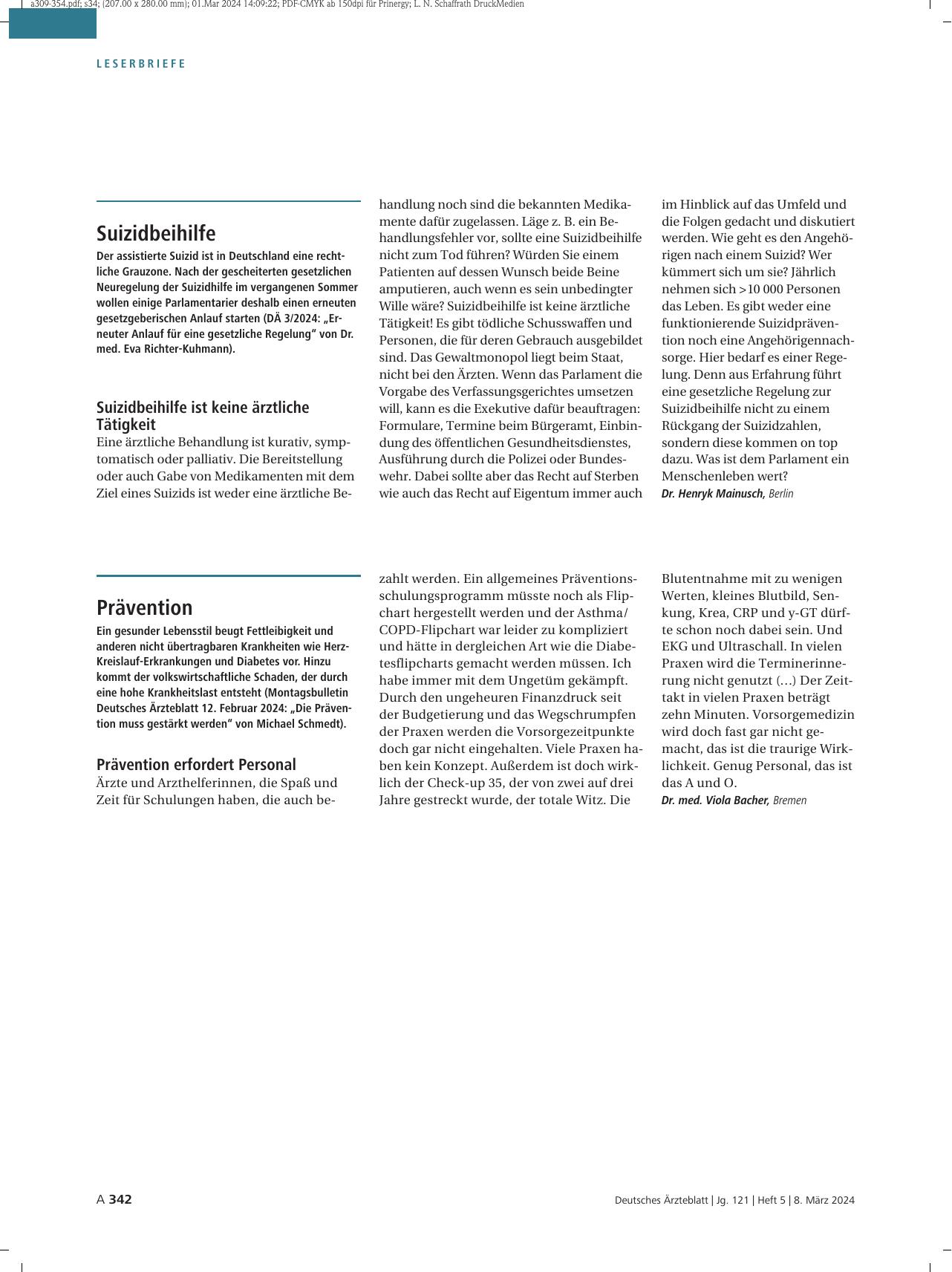 Vorschauseite 1: Prävention: Prävention erfordert Personal