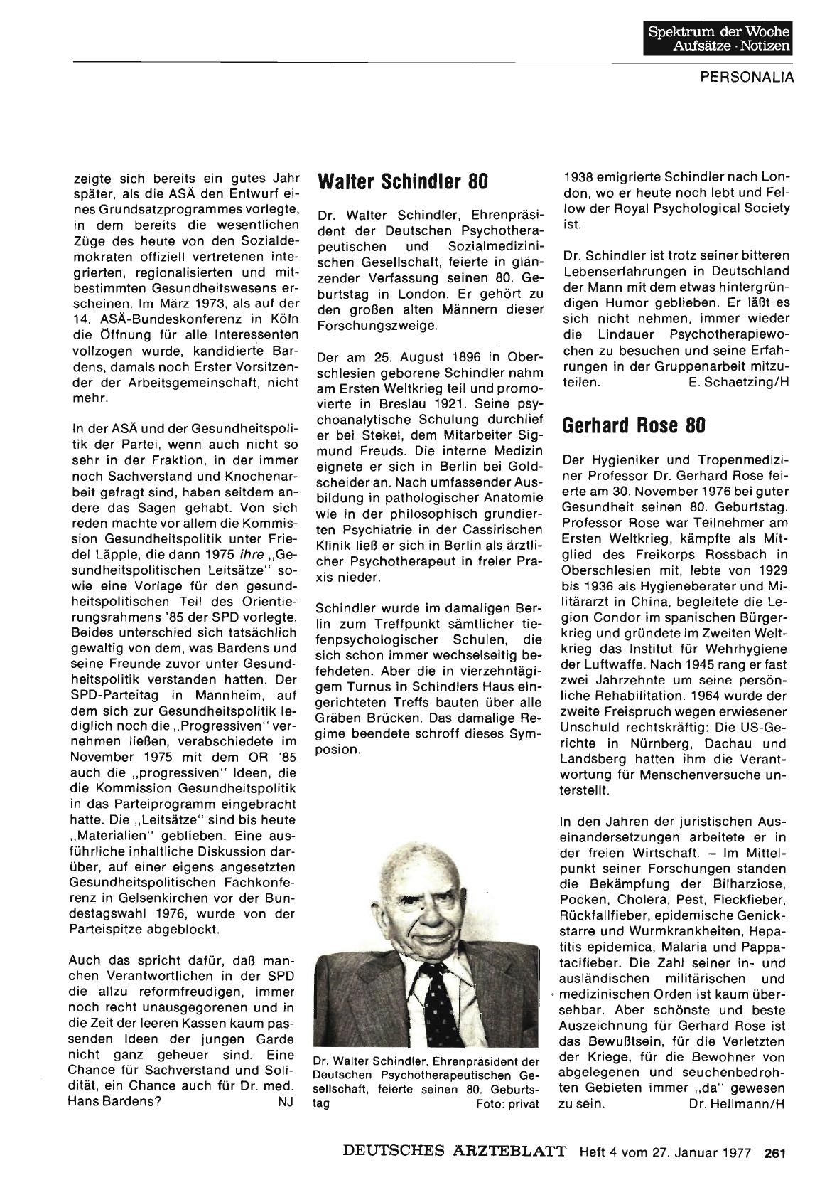 Vorschauseite 1: Walter Schindler 80