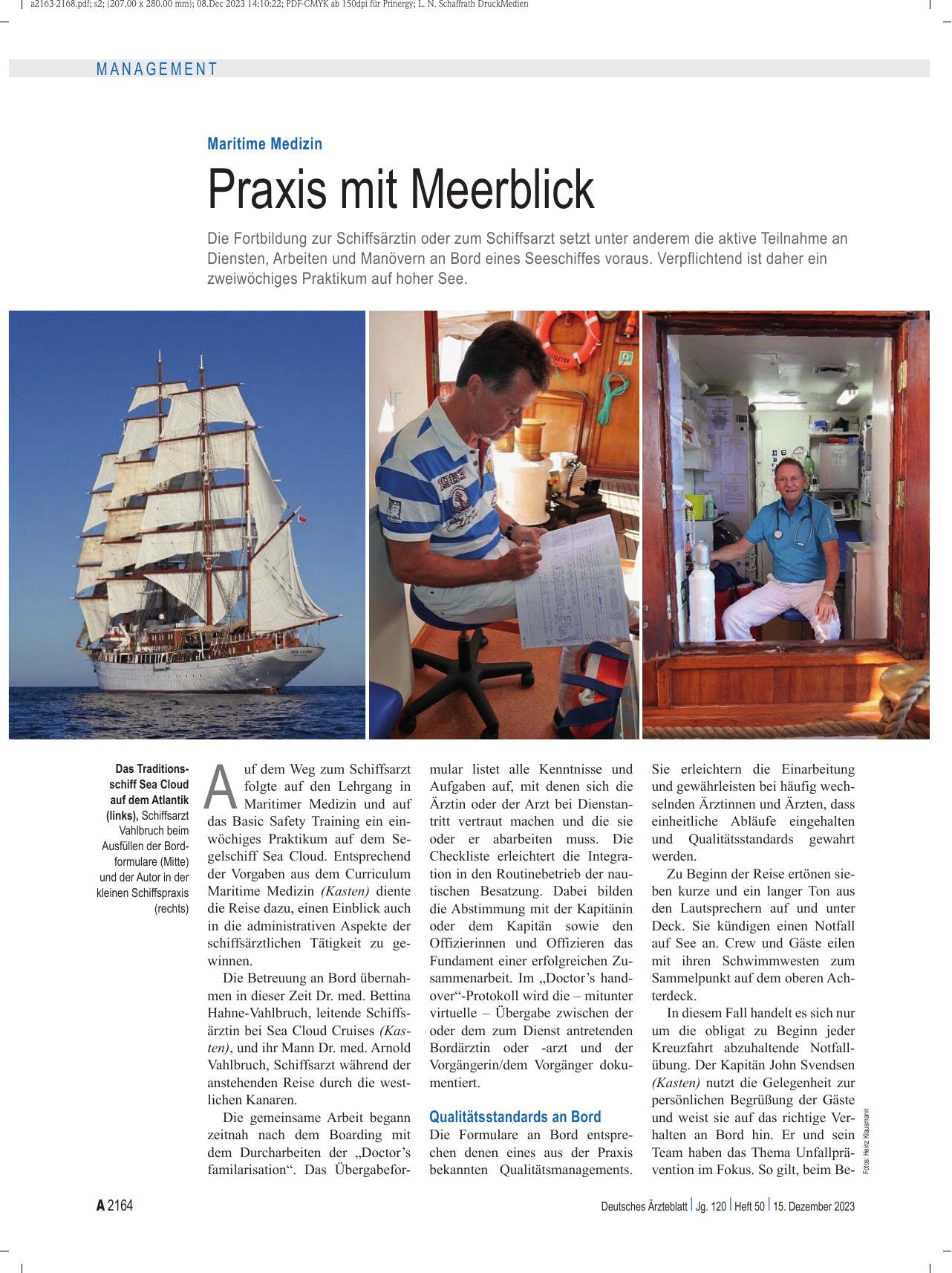 Vorschauseite 1: Maritime Medizin: Praxis mit Meerblick