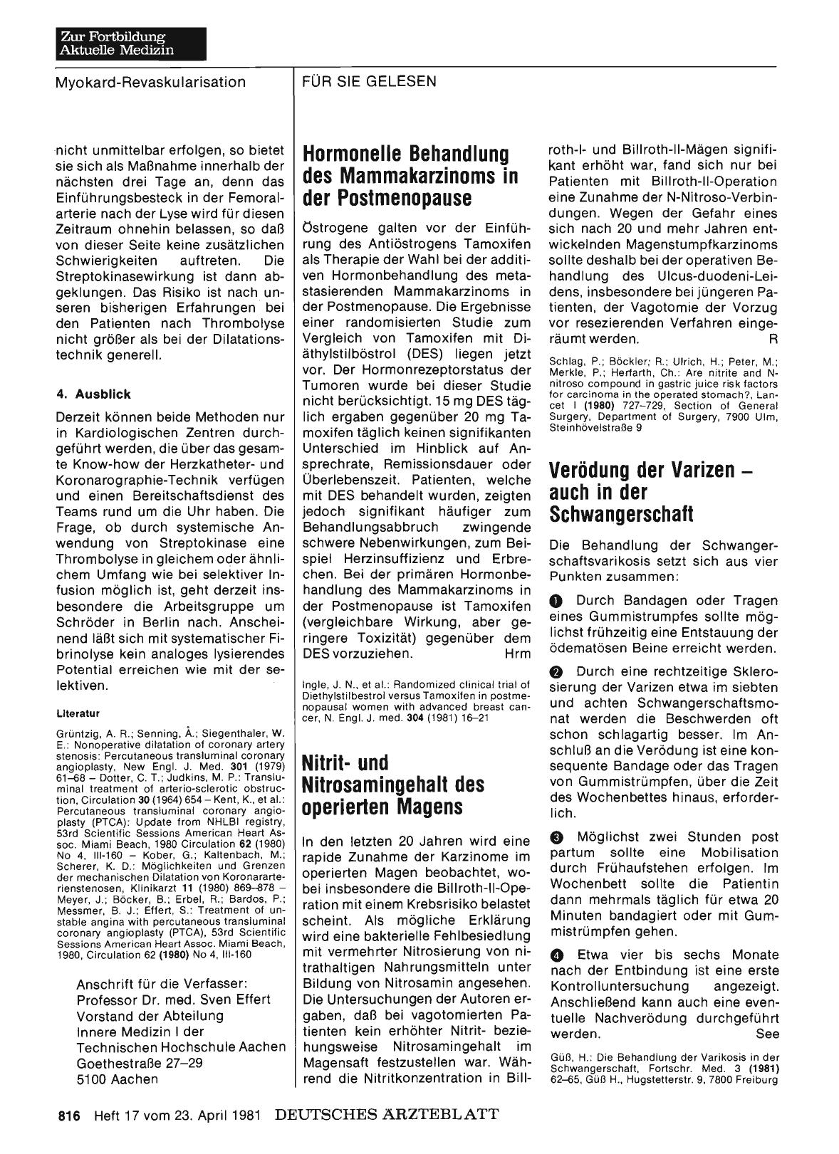 Vorschauseite 1: Hormonelle Behandlung des Mammakarzinoms in der Postmenopause