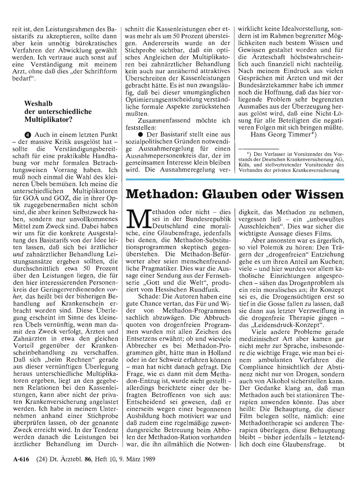 Vorschauseite 1: Methadon: Glauben oder Wissen