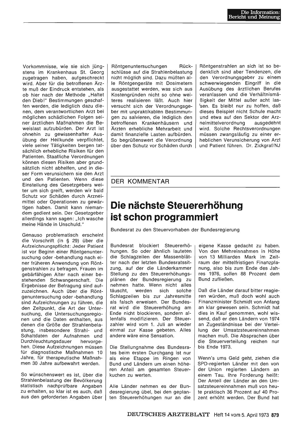 Vorschauseite 1: Die nächste Steuererhöhung ist schon programmiert