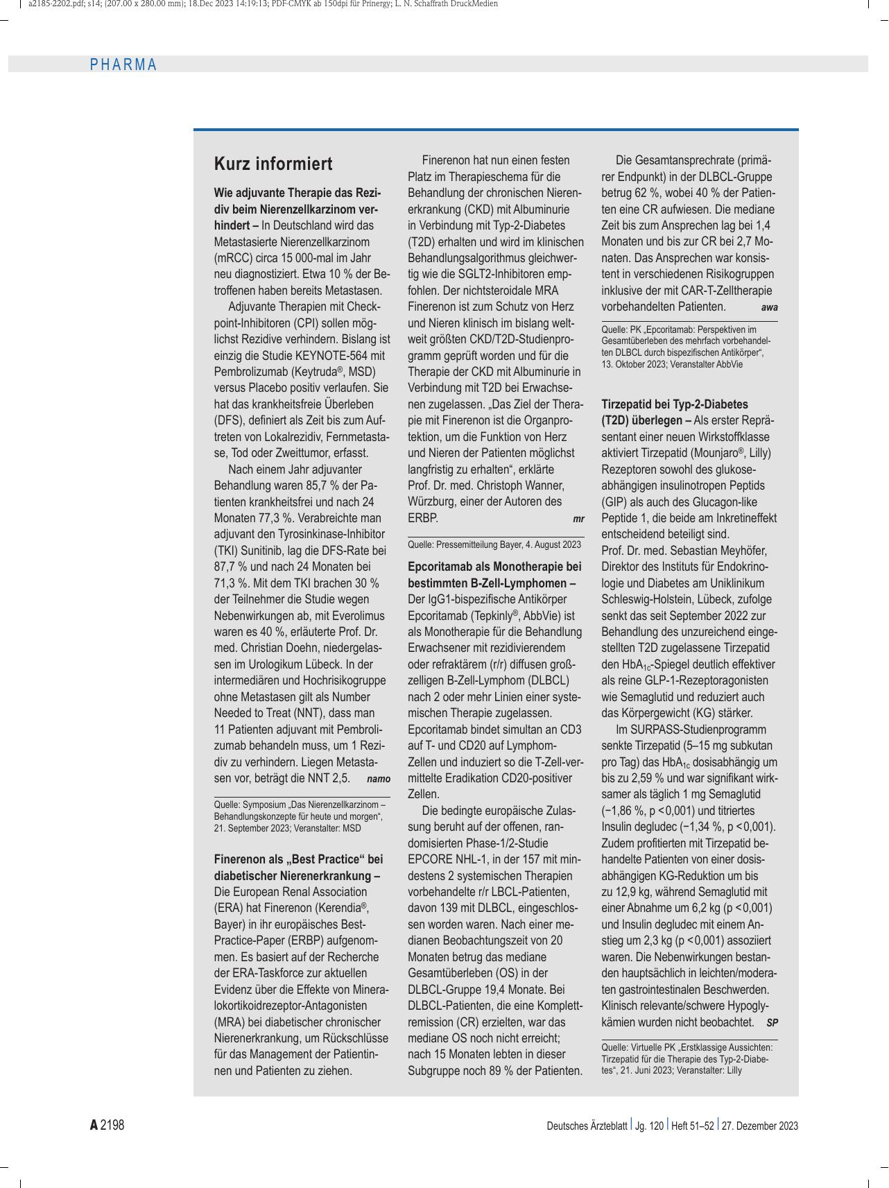 Vorschauseite 1: Kurz informiert.