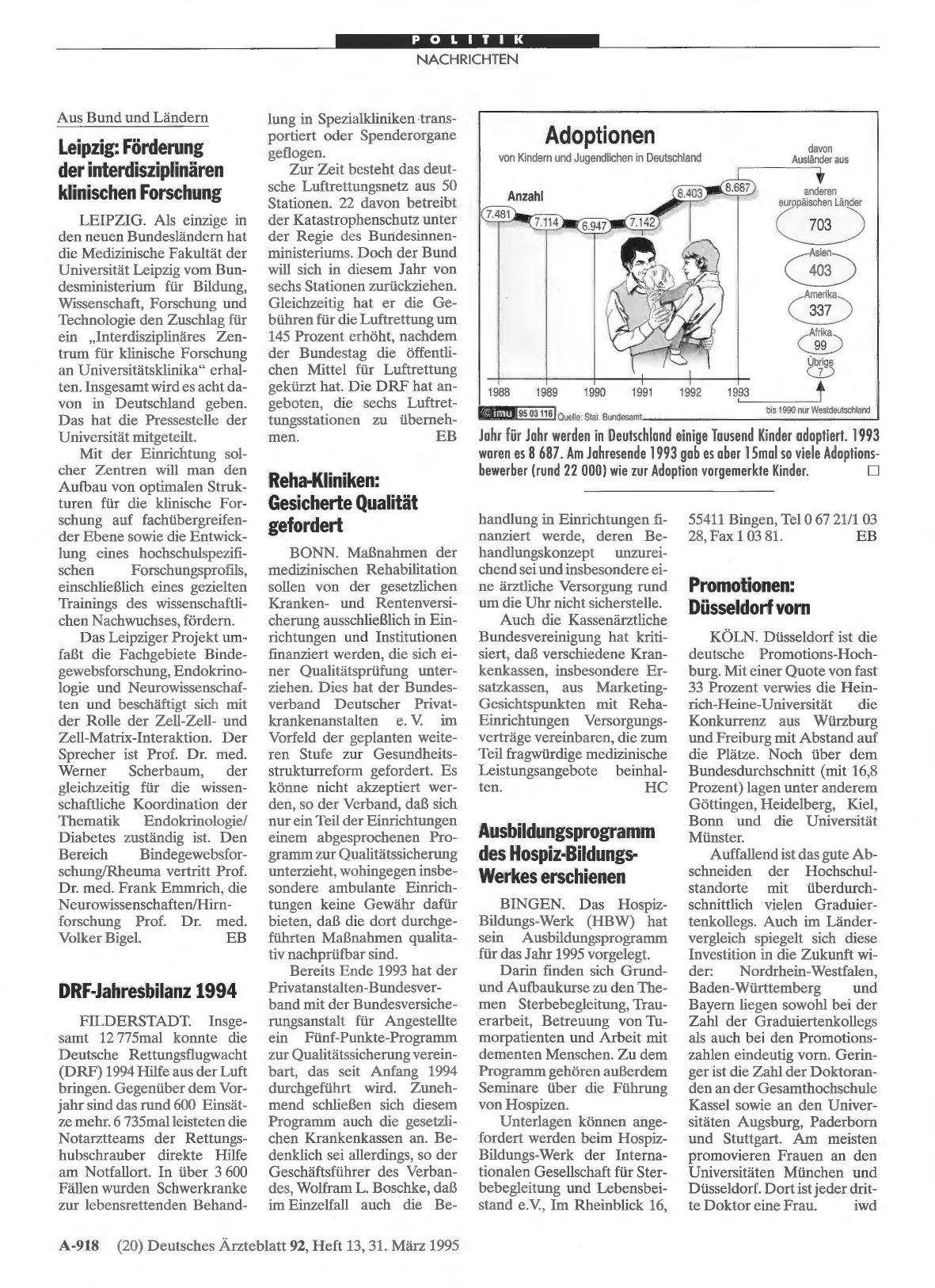 Vorschauseite 1: Reha-Kliniken: Gesicherte Qualität gefordert