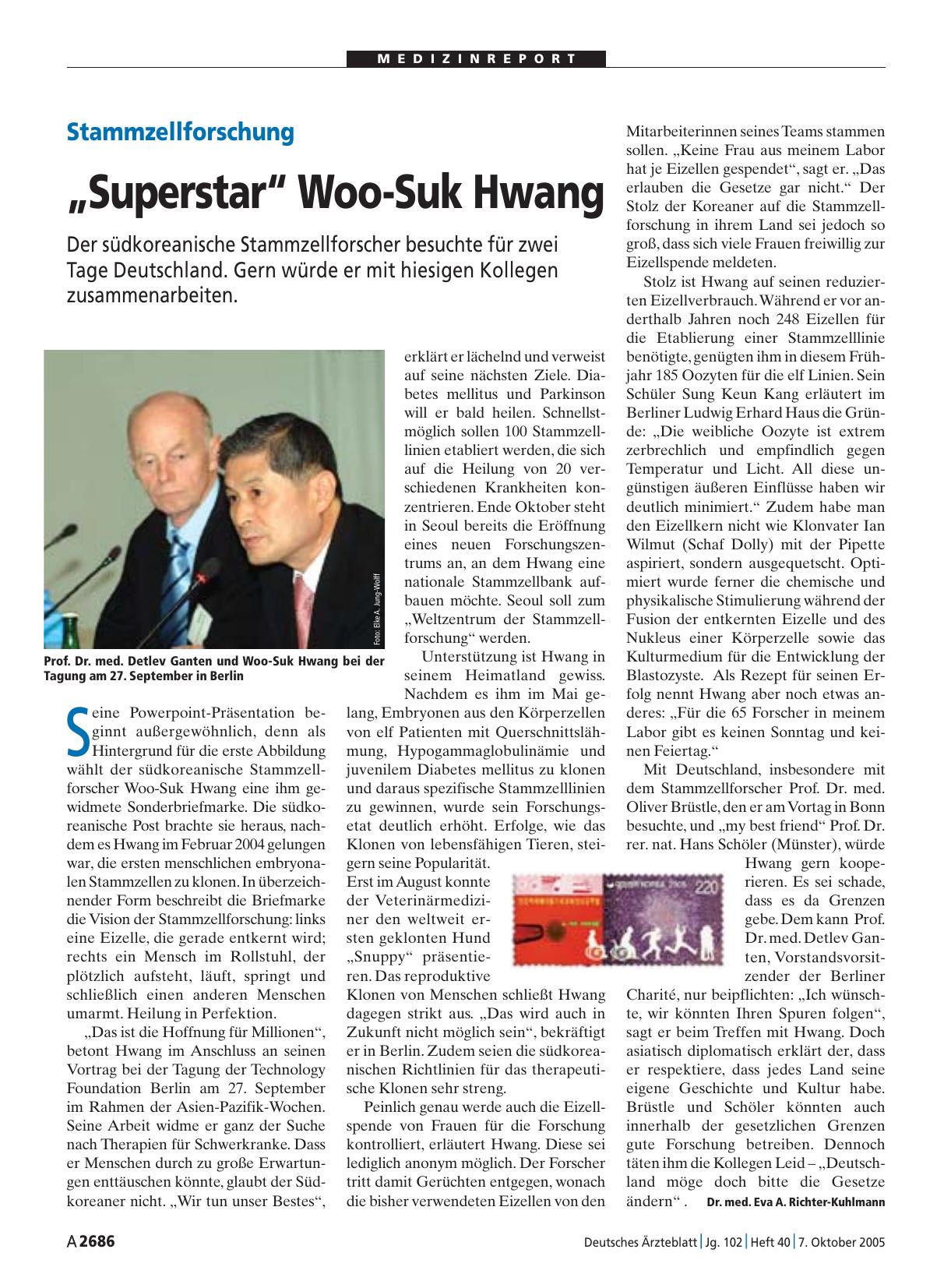 Vorschauseite 1: Stammzellforschung: „Superstar“ Woo-Suk Hwang