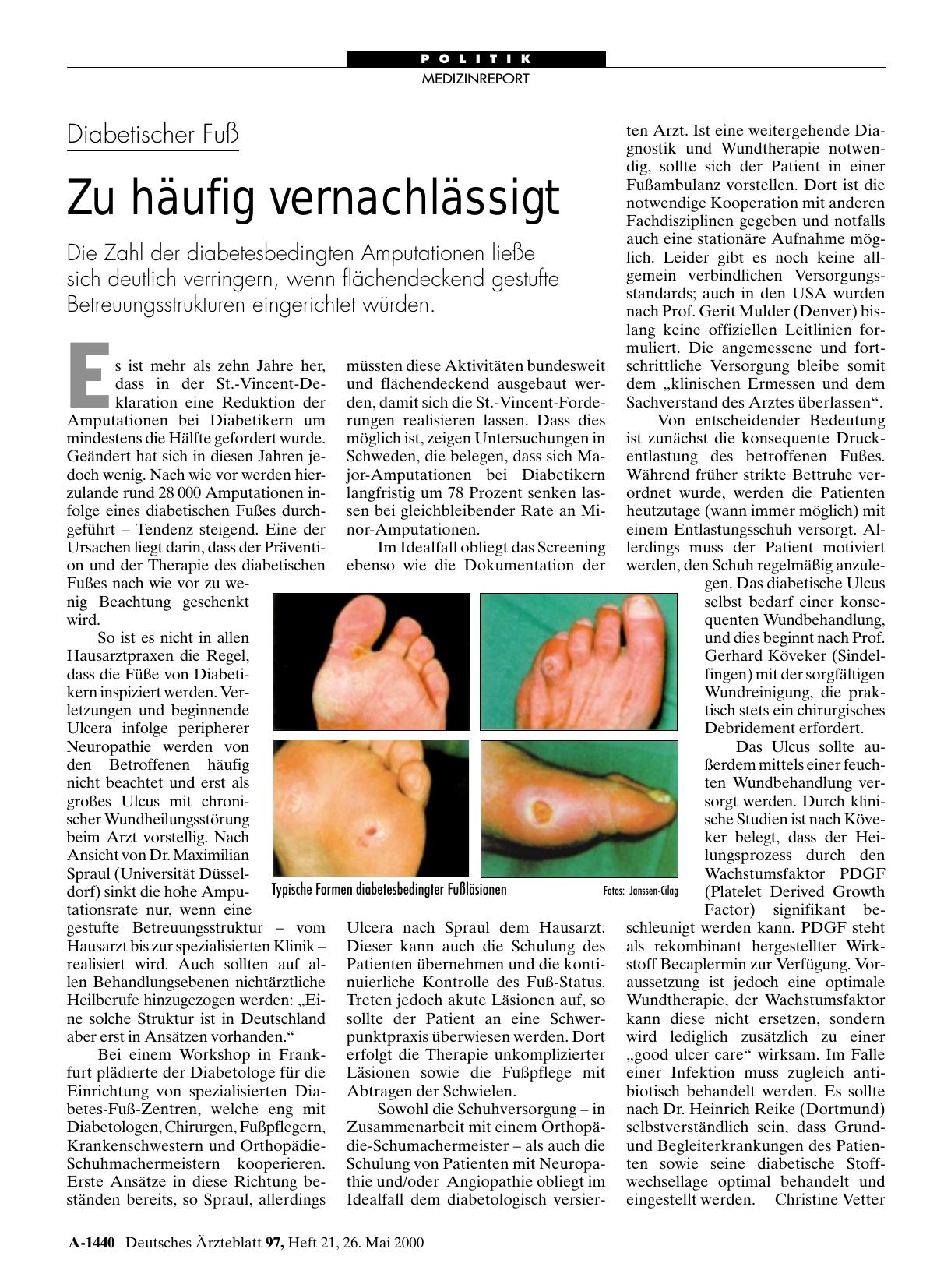 Vorschauseite 1: Diabetischer Fuß: Zu häufig vernachlässigt
