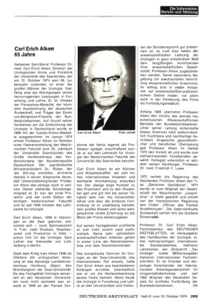 Vorschauseite 1: Carl Erich Alken 65 Jahre