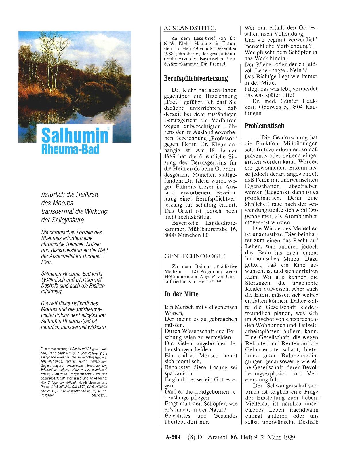 Vorschauseite 1: GENTECHNOLOGIE: In der Mitte