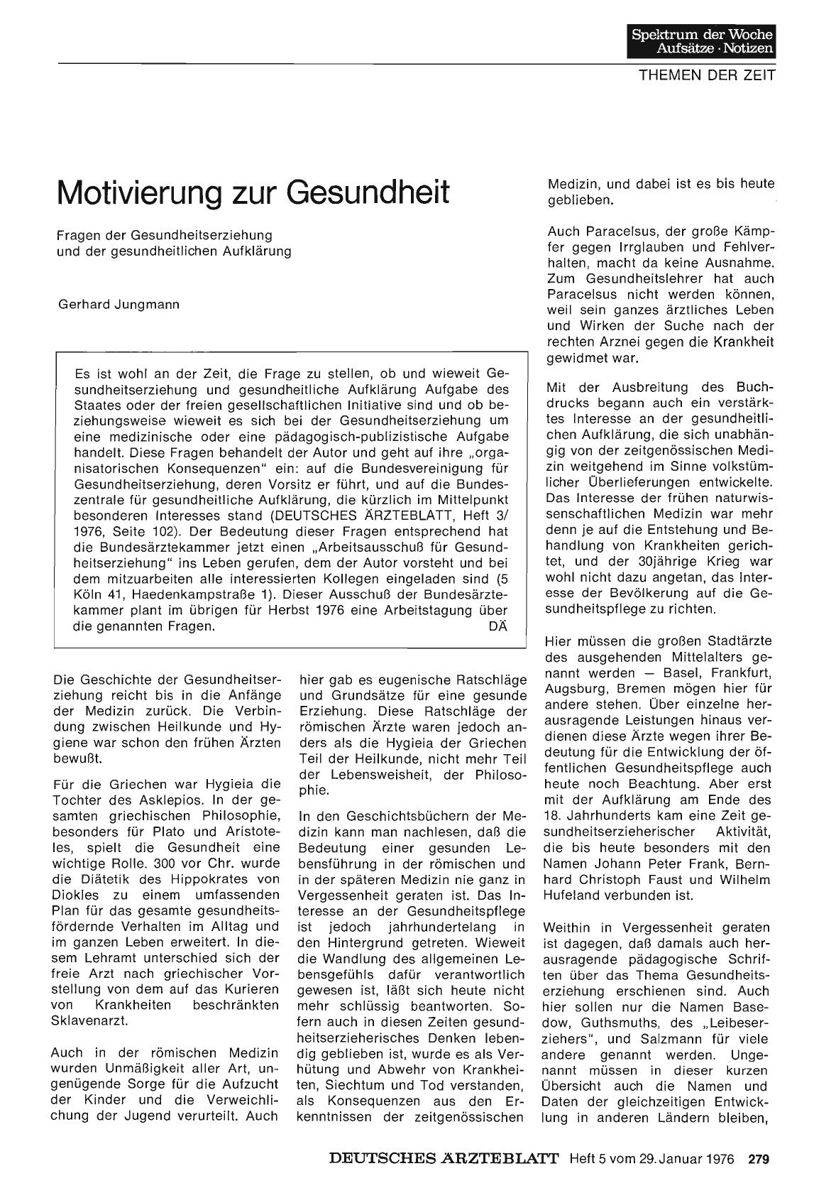 Vorschauseite 1: Motivierung zur Gesundheit