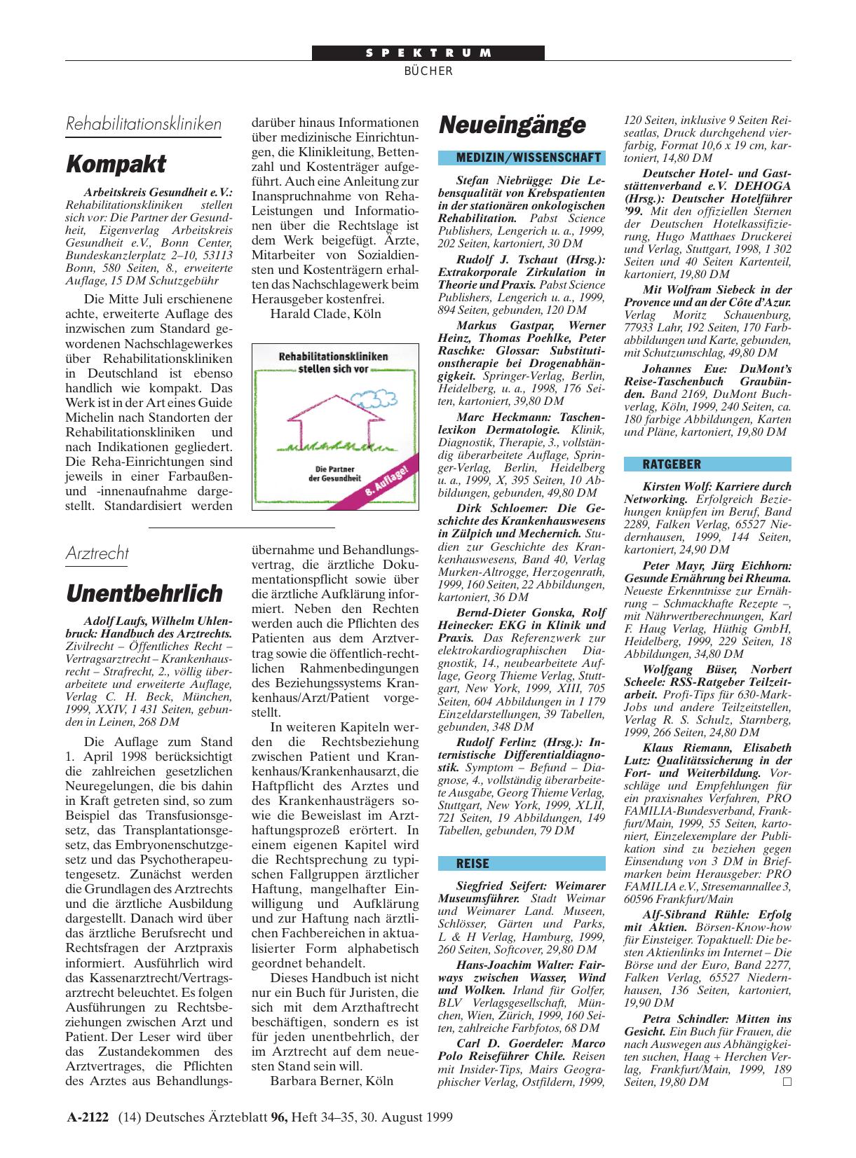 Vorschauseite 1: Handbuch des Arztrechts