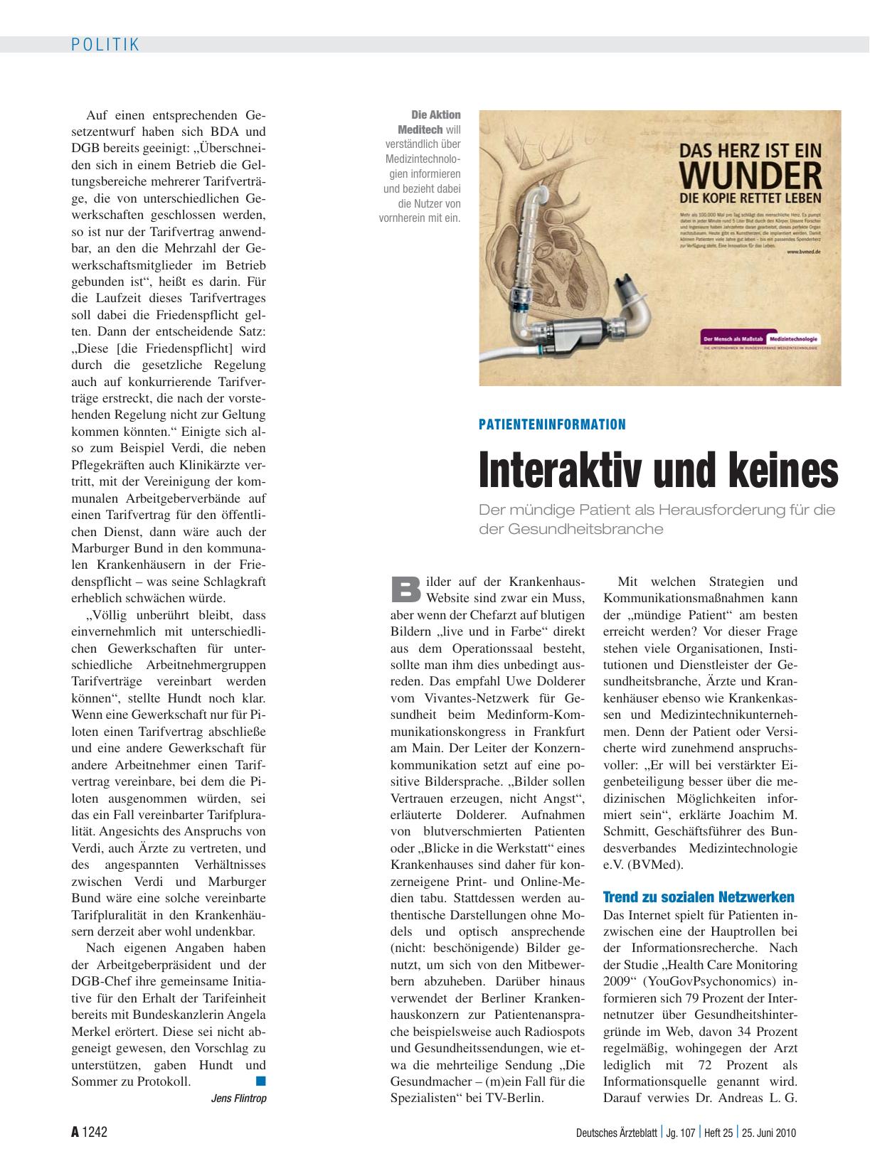 Vorschauseite 1: Patienteninformation: Interaktiv und keines falls blutig