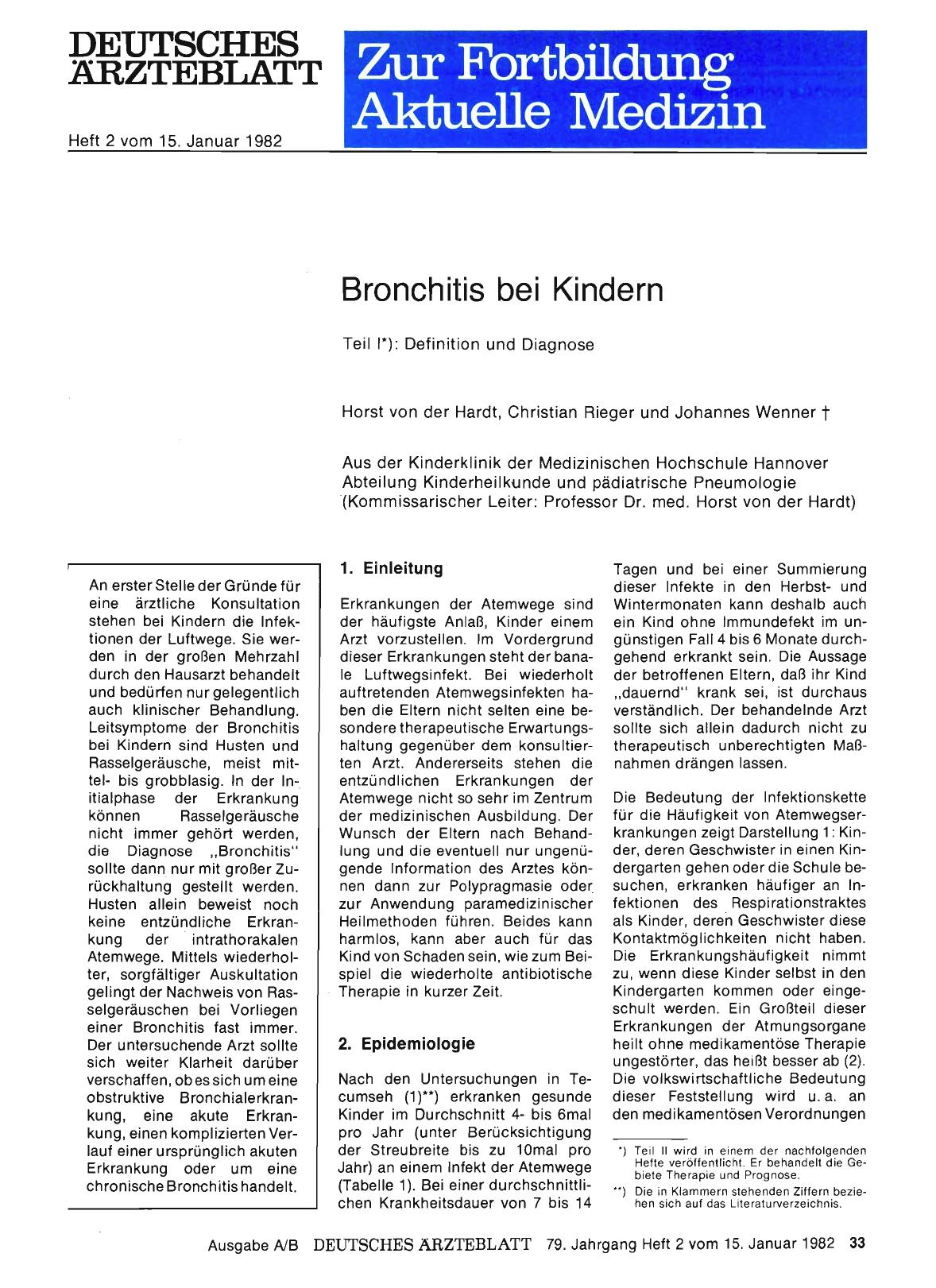 Vorschauseite 1: Bronchitis bei Kindern
