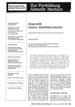 Vorschauseite 1: Diagnostik tubarer Sterilitätsursachen