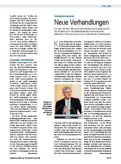 Vorschauseite 3: KBV-Vertreterversammlung: Für ein Ende der Budgetierung