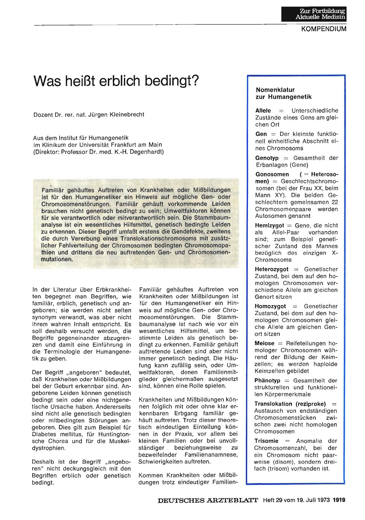 Vorschauseite 1: Was heißt erblich bedingt?