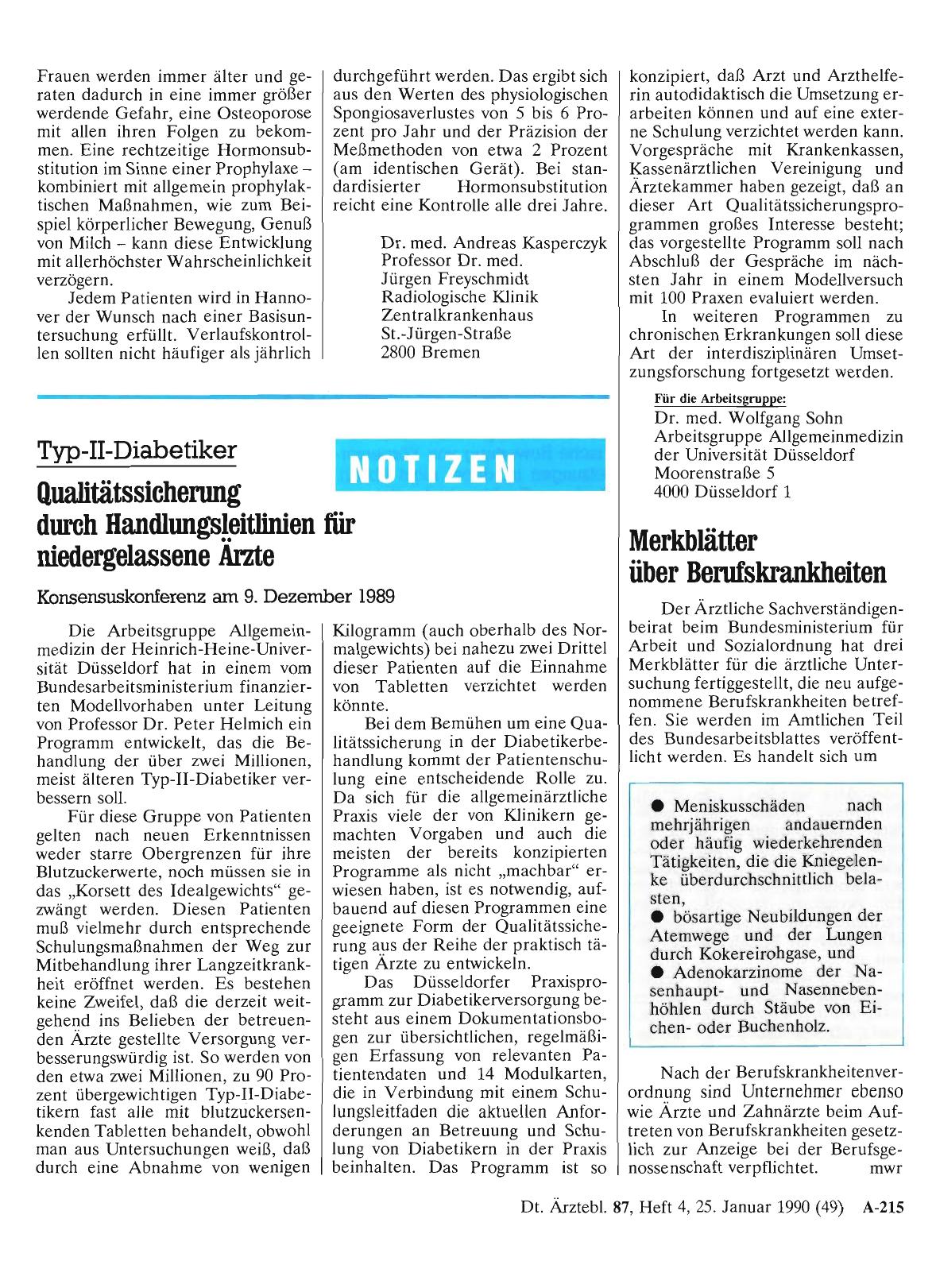 Vorschauseite 1: Merkblätter über Berufskrankheiten