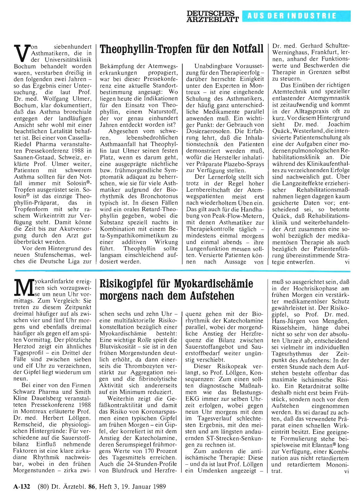 Vorschauseite 1: Risikogipfel für Myokardischämie morgens nach dem Aufstehen