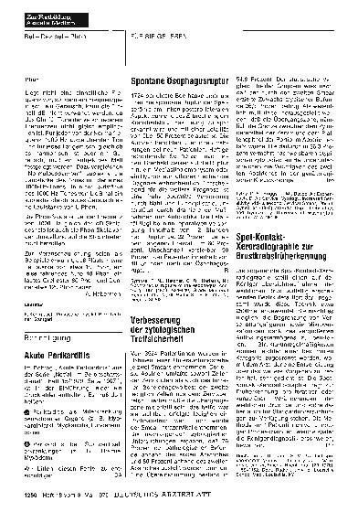 Vorschauseite 1: Spontane Ösophagusruptur