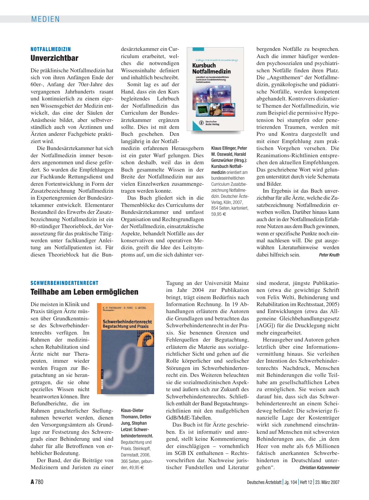 Vorschauseite 1: Kursbuch Notfallmedizin orientiert am bundeseinheitlichen Curriculum Zusatzbezeichnung Notfallmedizin