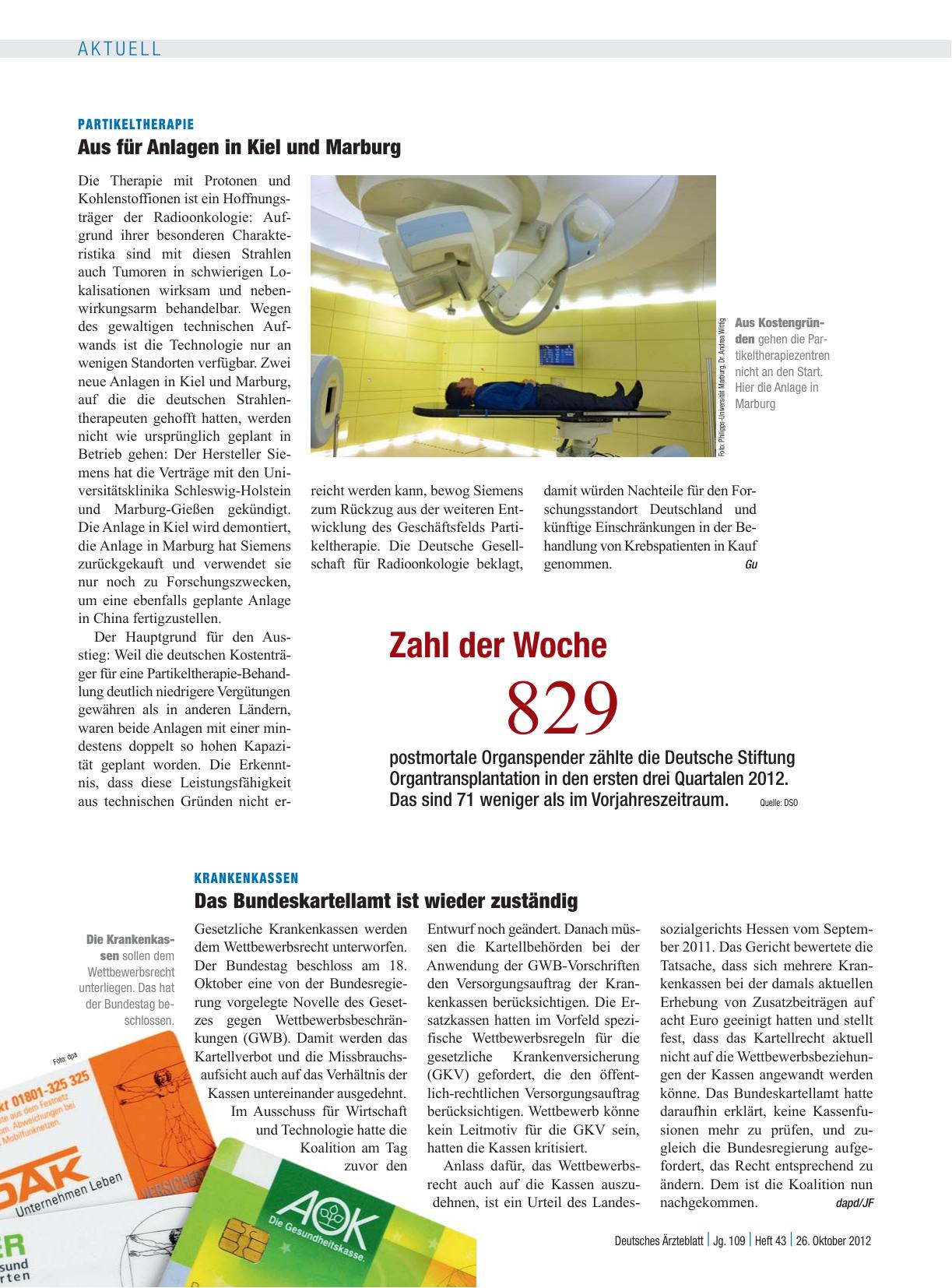 Vorschauseite 1: Krankenkassen: Das Bundeskartellamt ist wieder zuständig