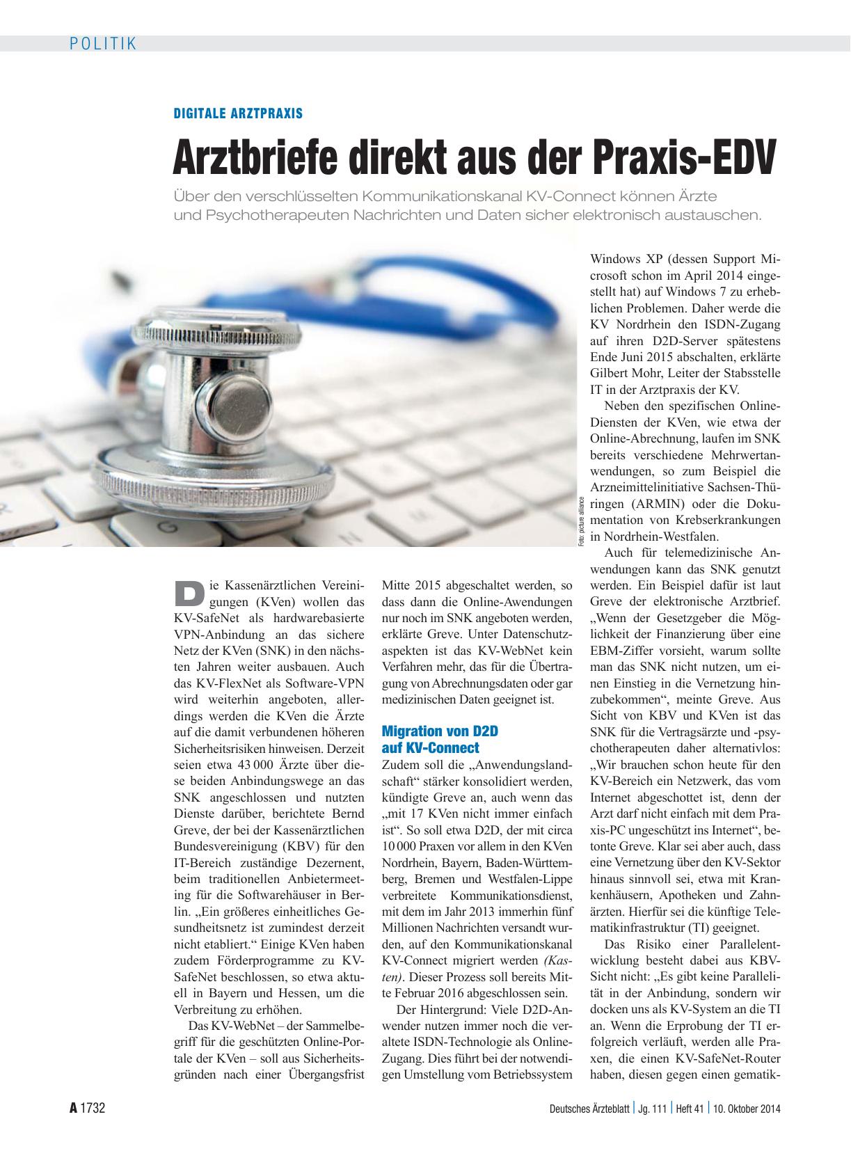 Vorschauseite 1: Digitale Arztpraxis: Arztbriefe direkt aus der Praxis-EDV