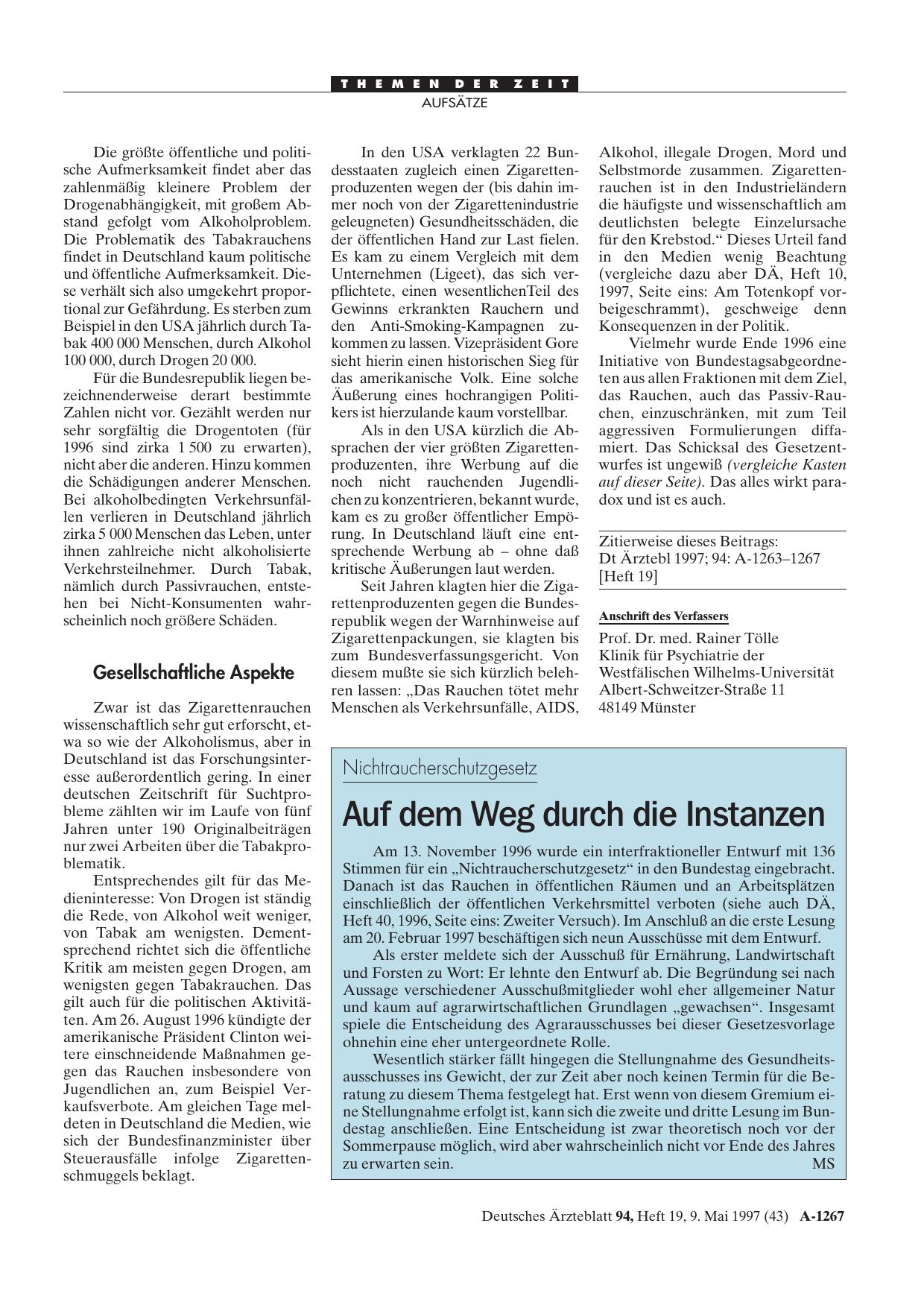 Vorschauseite 1: Nichtraucherschutzgesetz: Auf dem Weg durch die Instanzen